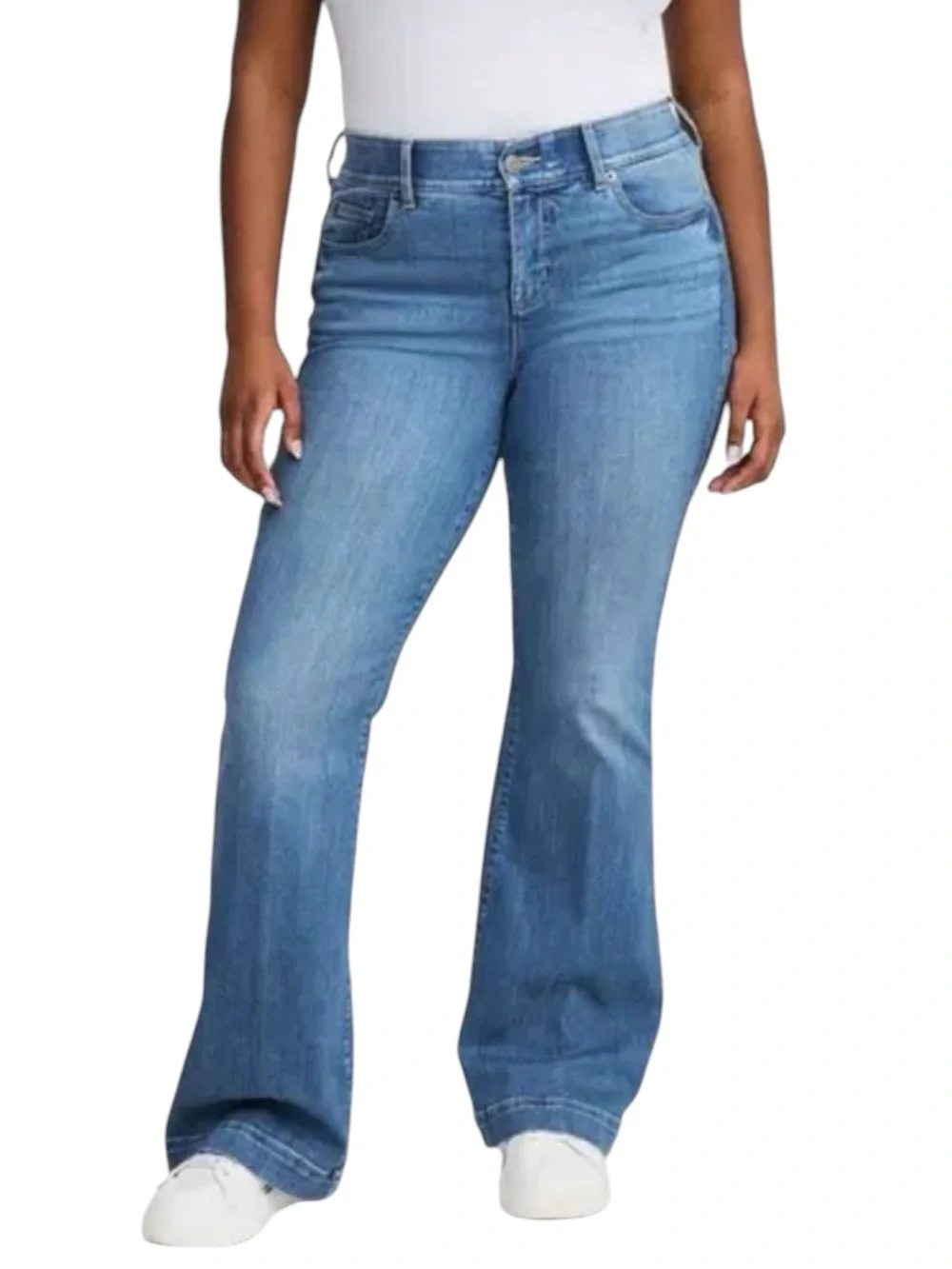 TORRID Bombshell Flare High-Rise in Light Blue Jeans Size 10T (TALL)